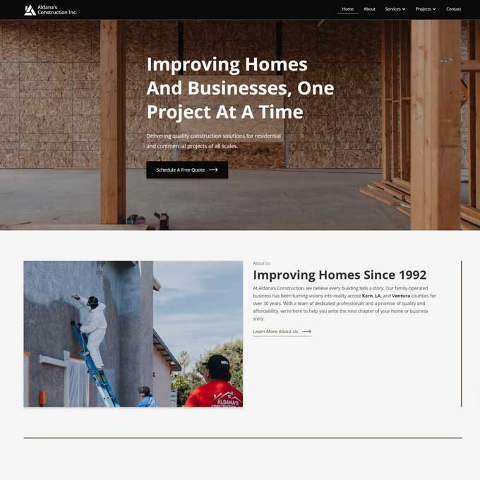 Aldanas Construction