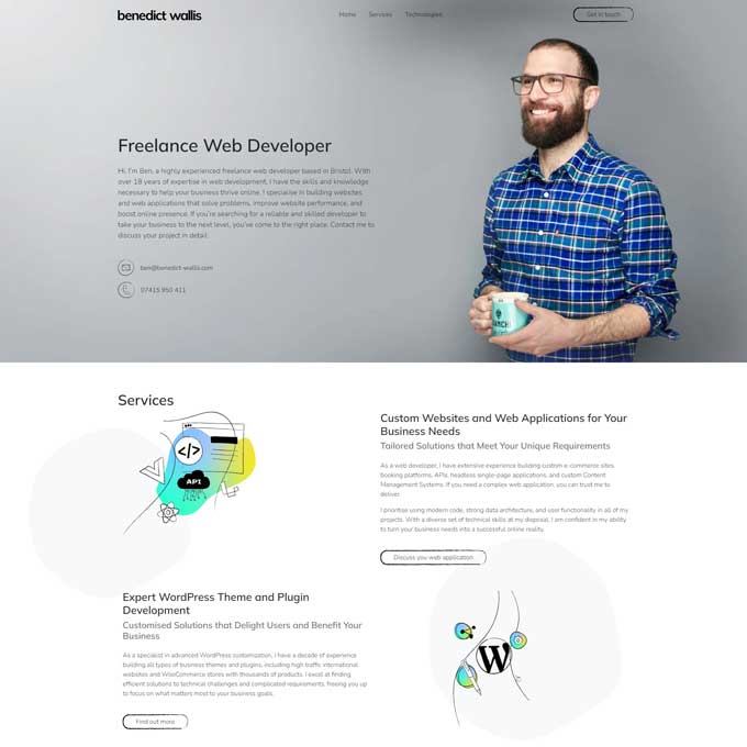 Benedict Wallis website