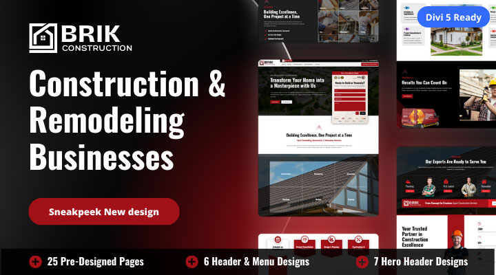 Brik Divi child theme sneakpeek