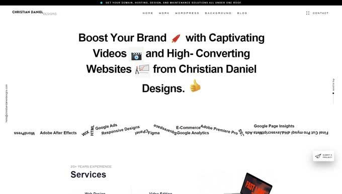 Christian Daniel website