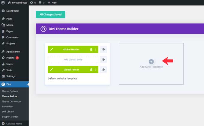 Create a new template