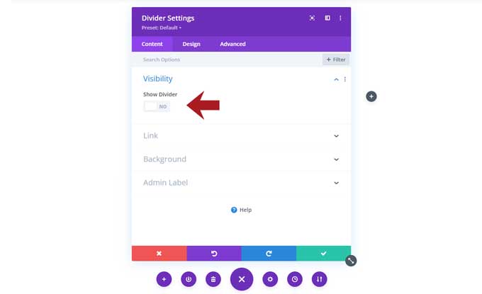 Disable Show Divider