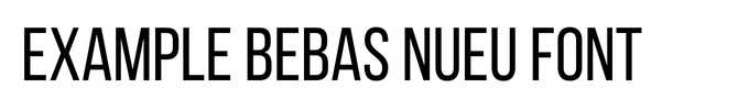 Example Bebas Neue font