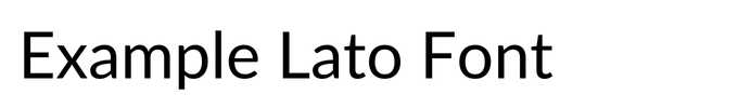 Example Lato font