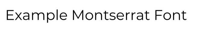 Example Montserrat font