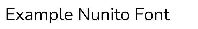Example Nunito font