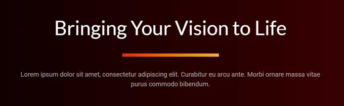 Example with horizontal line