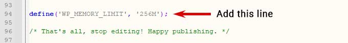 Increase memory limit in WordPress