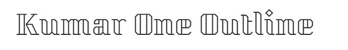 Kumar one outline font