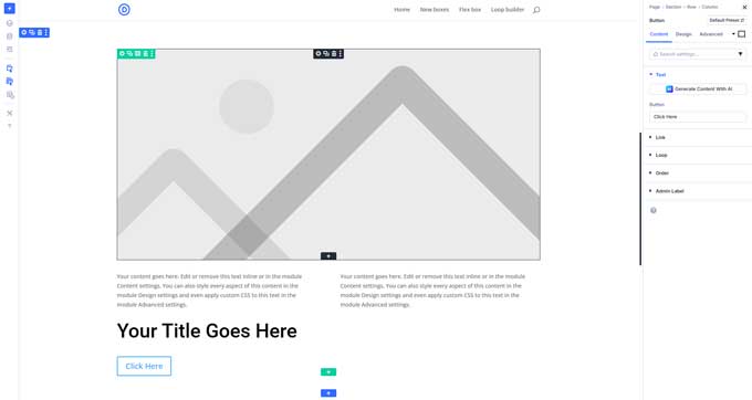 layout for the post with loopbuilder