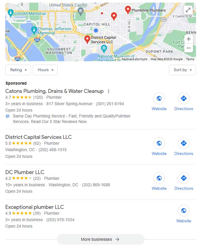 Local SEO for plumbing websites