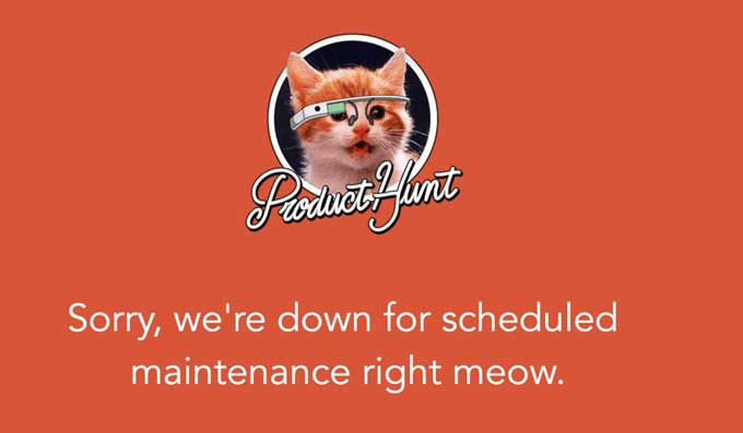 Product Hunt maintenance page