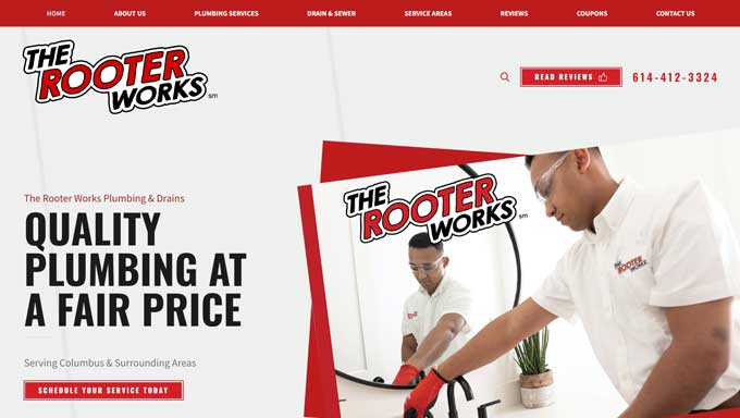 The Rooter Works Plumbing and Drains website