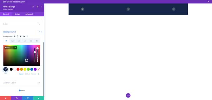 Top row background color