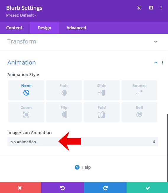 Turn blurb animation off