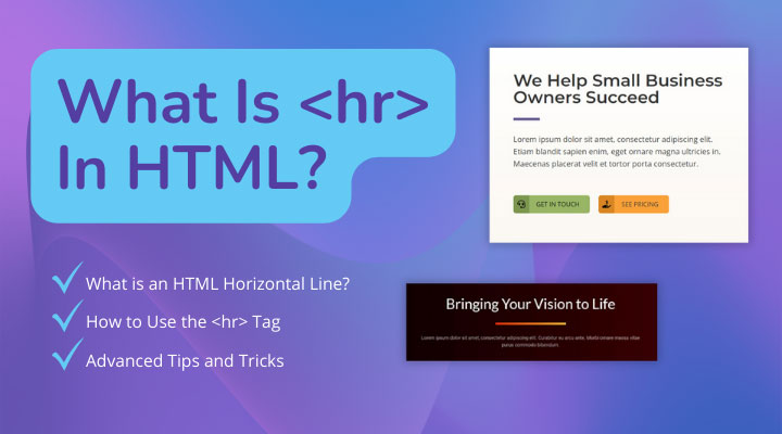What is hr in HTML