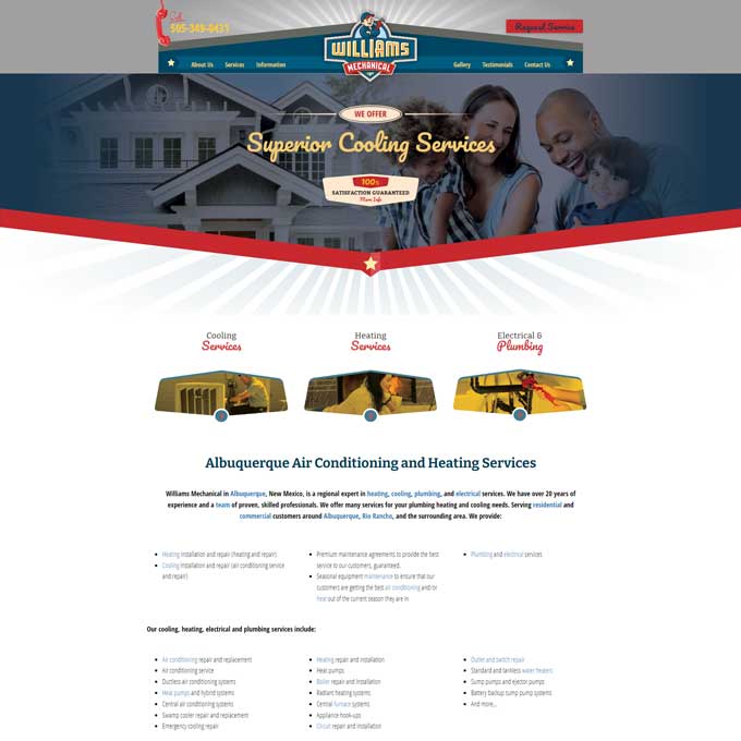 Williams Mechanical Website